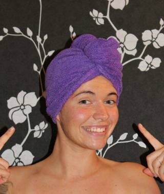 Serviette pour cheveux viscose de bambou
